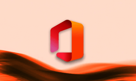 Logo For Microsoft Office 2024 On Pink Background, Featuring Orange And Black Colors