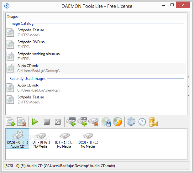 Daemon Tools Lite Interface