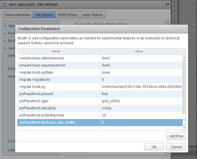 Vm Config Param Advanced