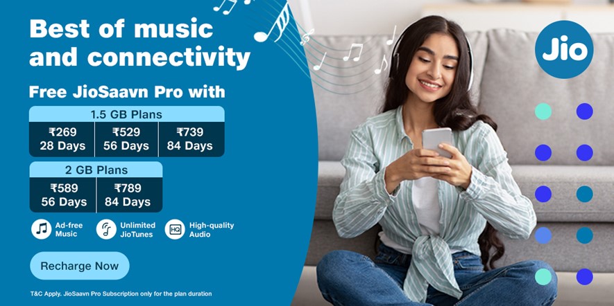 Jiosaavn Pro Bundled Jio Plan