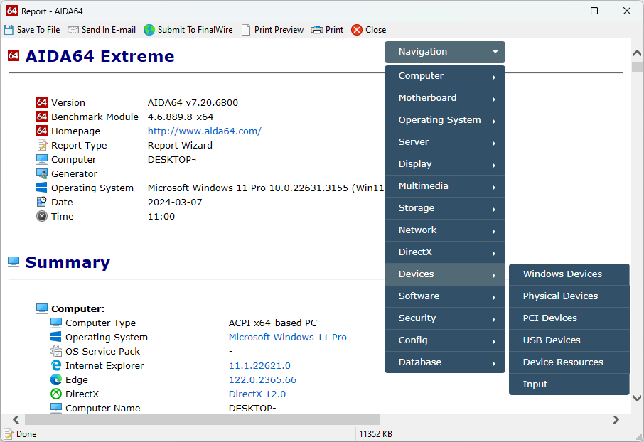 Aida64 Xe Html Reports Light