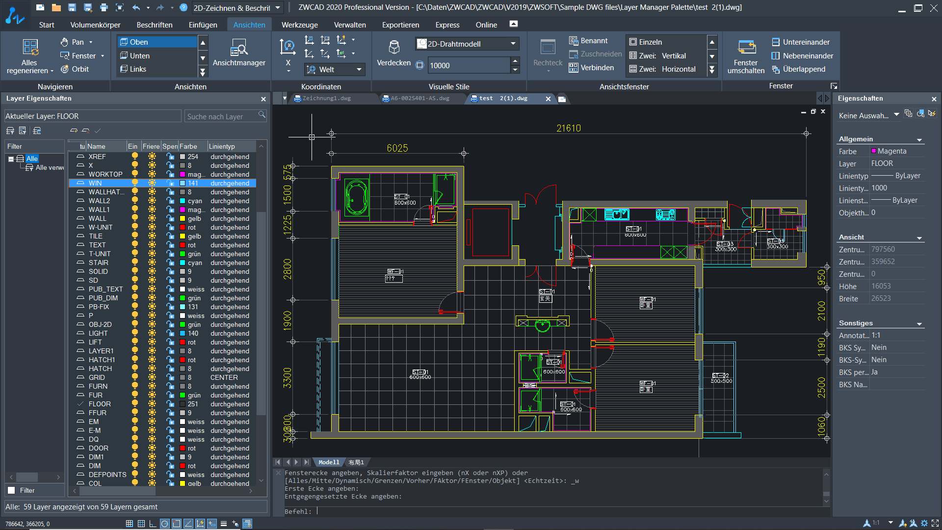 Zwcad Professional Grundriss